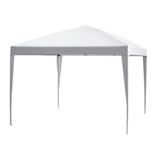 3x3m Pop Up Garden Wedding Party Gazebo Tent, White, Refurbished
