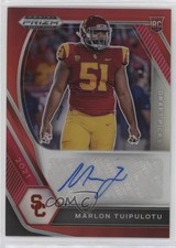 2021 Panini Prizm Draft Picks Red 198/199 Marlon Tuipulotu #DPA-MTU Auto 0w8