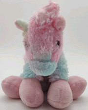 Peluche de unicornio de 8" rosa pastel arco iris pequeño lindo juguete suave