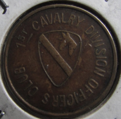 1st Cavalry Division of Officers Club JAPAN Jennings Slot Machine token