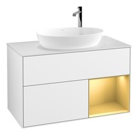 Villeroy & Boch Finion Waschbeckenunterschrank FüR Becken Mittig Regal Rechts...