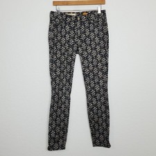 Anthropologie Pilcro Serif Sateen Skinny Jeans Womens Size 27 Ankle Zip Navy