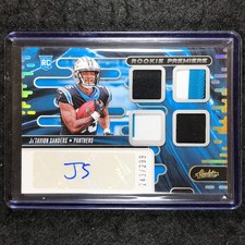 2024 Absolute Football JA'TAVION SANDERS Rookie Materials Auto Quad 243/299