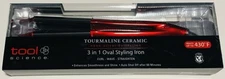 Tool Science 3-in-1 Tourmaline Ceramic Oval Styling Iron Straightener Curl Salon