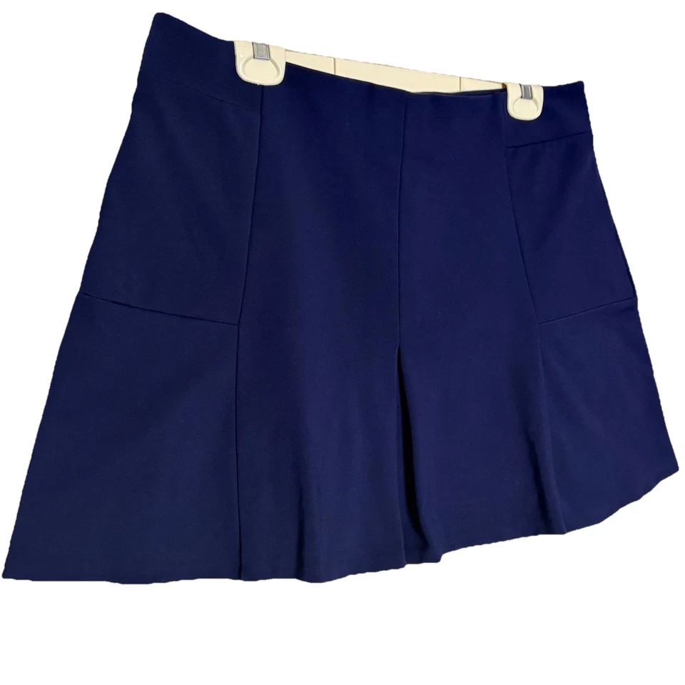 Женская вязаная мини-юбка Vineyard Vines темно-синяя понте опрятная плиссированная размер большой - Изображение 3 из 4