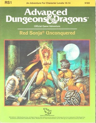 RS1 Red Sonja Unconquered Advanced Dungeons & Dragons TSR #9183 W/Map NF