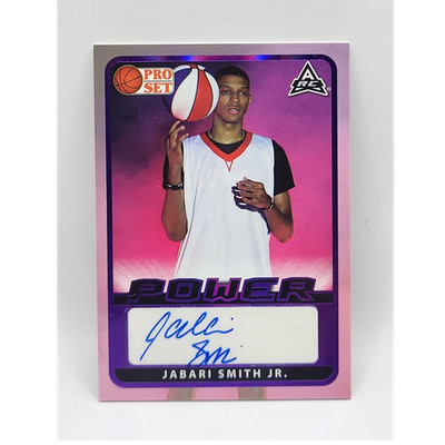 2021-22 Leaf Pro Set Power - Jabari Smith Jr. #BA-JS1 Autograph Purple /20 (RC)