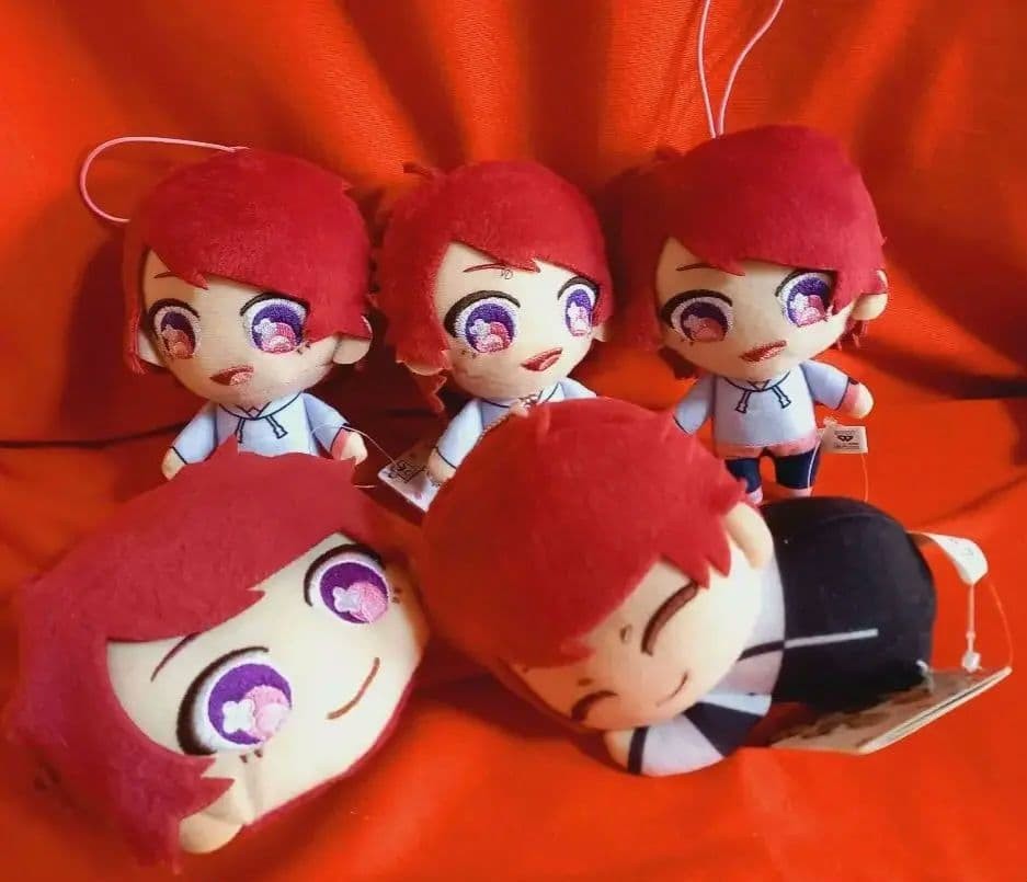 A3! Lote de mercancías de 5 Banpresto bolsa de peluche grupo de primavera art...