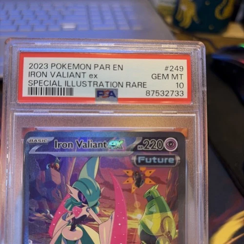2023 POKEMON PAR EN-PARADOX RIFT #249 IRON VALIANT EX PSA 10