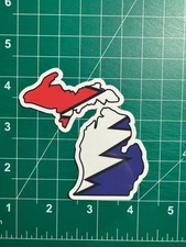 MIchigan Stealie - Grateful Dead - Laminated Vinyl Sticker 3"x3"