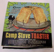 Vintage 1971 Coghlan’s Sure Grip Camp Stove Toaster 9” w Box Winnipeg MB Canada