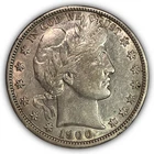 1900-O Barber Half Dollar Near Almost Uncirculated AU/XF++ Coin, Faint Cleaning