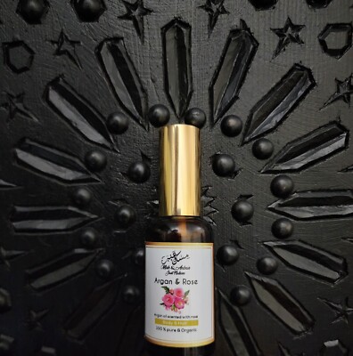 Pure Organic Argan Oil with Atlas Rose For Hair And Skin