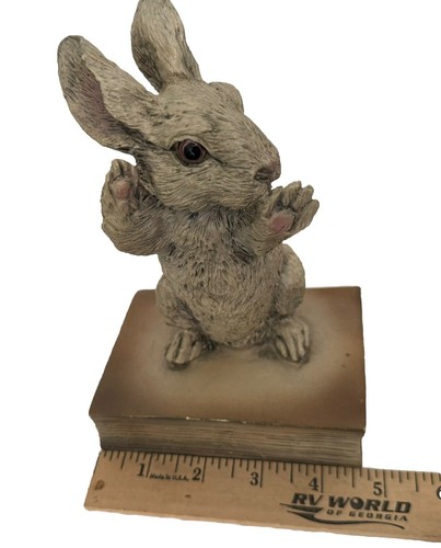 Vintage CHRISDON Bunny Rabbit Bookend Set Expo Inc Bookends Cottage Core! - Picture 7 of 9