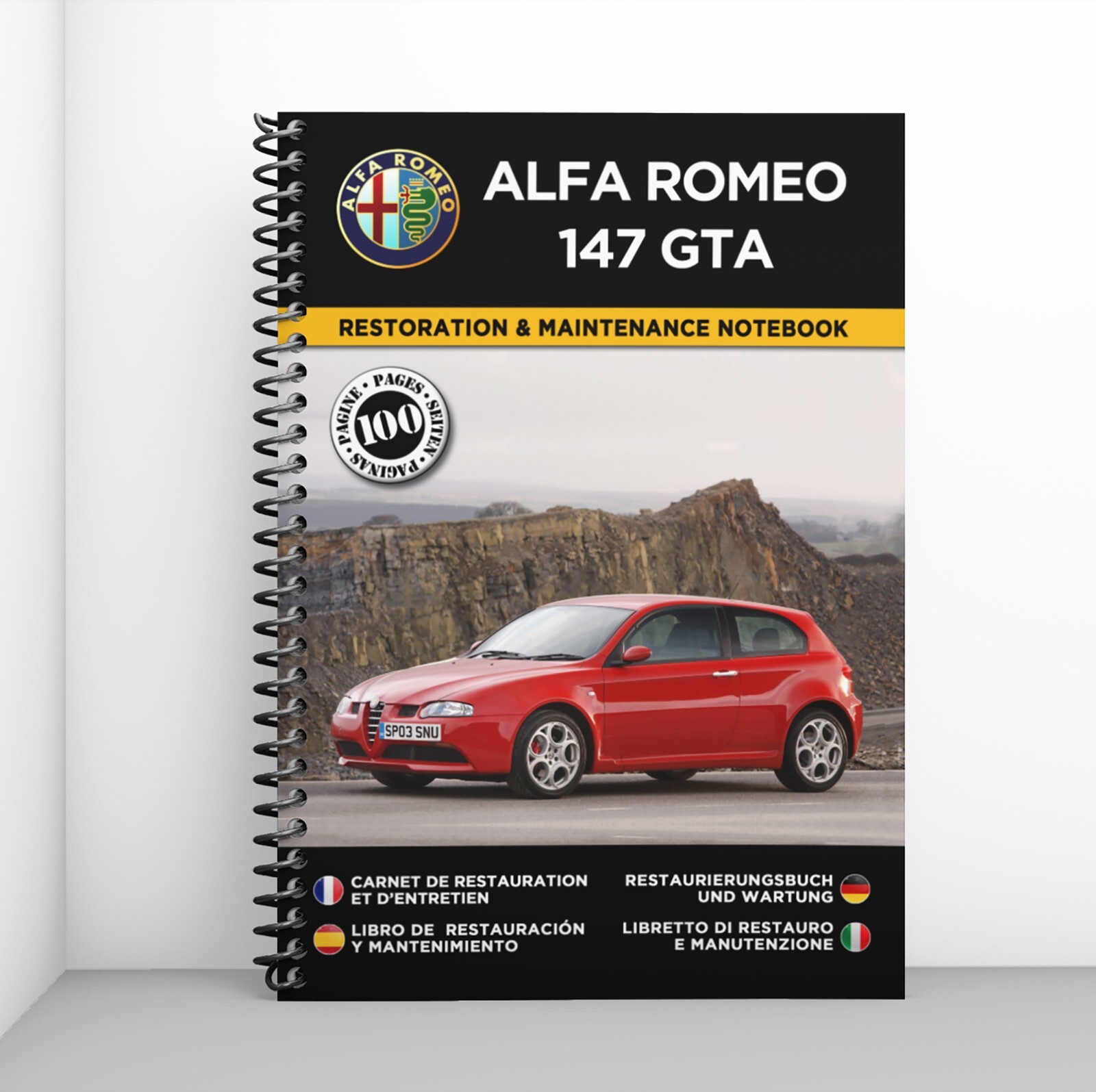 Carnet de restauration Alfa Romeo 147 GTA édition collector pour passionnés