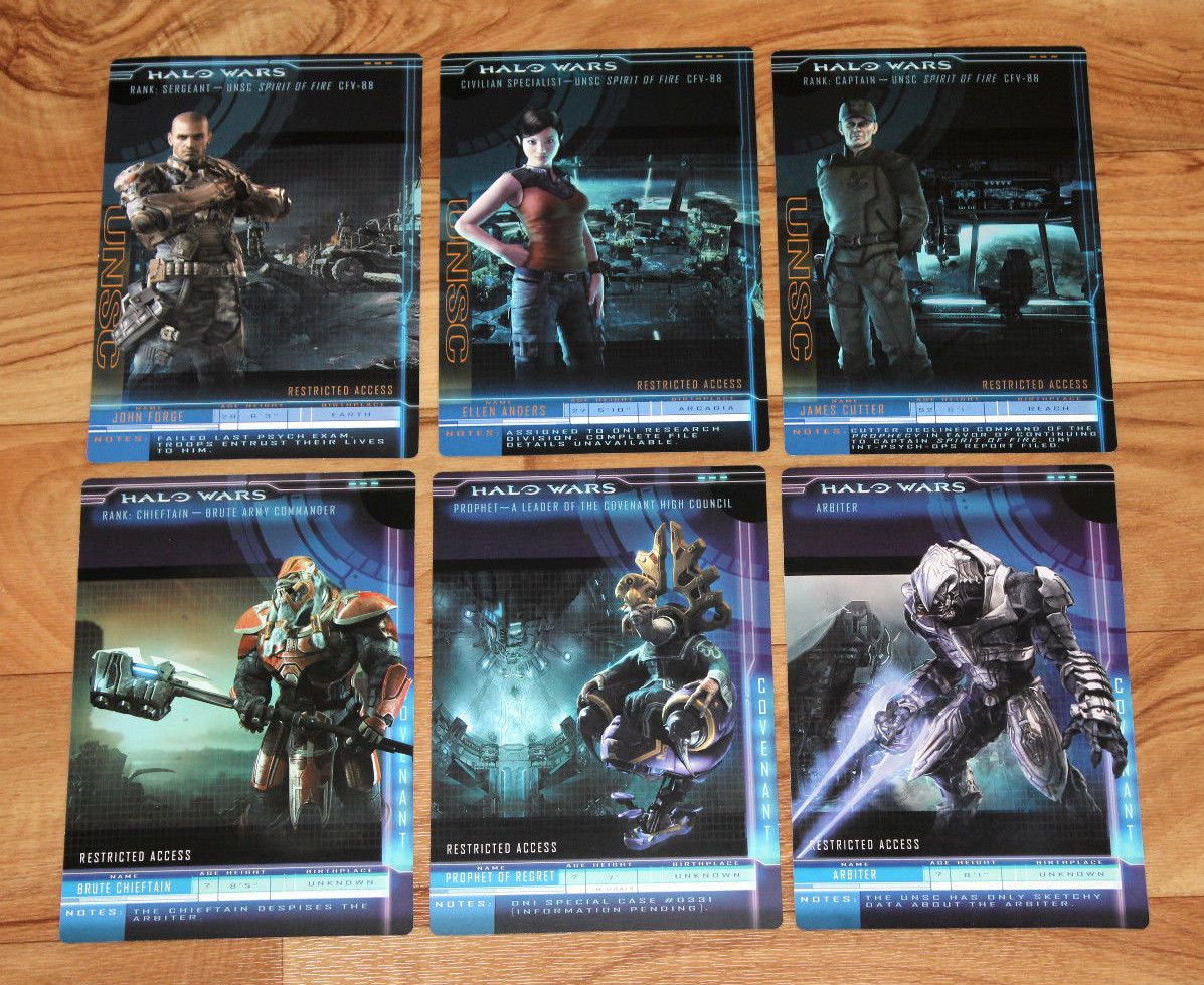 Halo Wars Character Cards Card Set Xbox 360 One 2009 | eBay