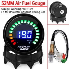 2" 52mm Air Fuel Ratio Gauge Digital Display With Narrowband Oxygen Sensor US
