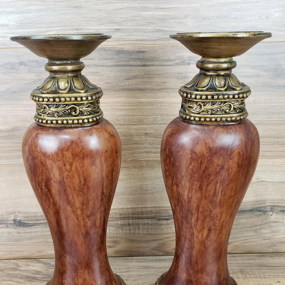 Тисненые крокодиловые столовые свечи с подставками и латунными кольцами для свечей - Изображение 4 из 4