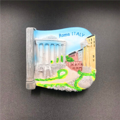 Roma Italy 3D Refrigerator Magnet - Handmade Resin Travel Souvenir, Home & Kitchen Decoration - View #10