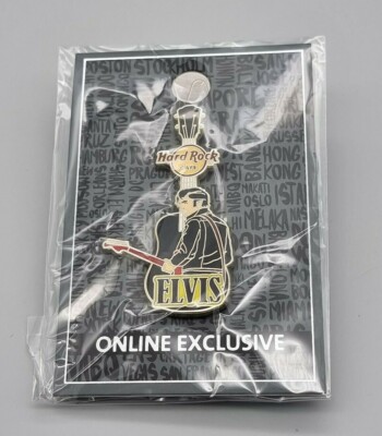 Original Elvis presley 1968 Comeback Guitar Pin Hard Rock Cafe Online Exclusive