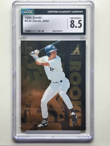 1995 Zenith Baseball DEREK JETER #134 RC Rookie Foil Yankees CGC 8.5 NM-MINT