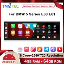14.9" CarPlay Stereo IPS Screen Android 14 8-Core GPS 64GB For BMW E60 E61 E62