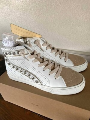 Women's Vintage Havana Excel Studded  High Top Sneaker White Multi SZ 7&8-NEW