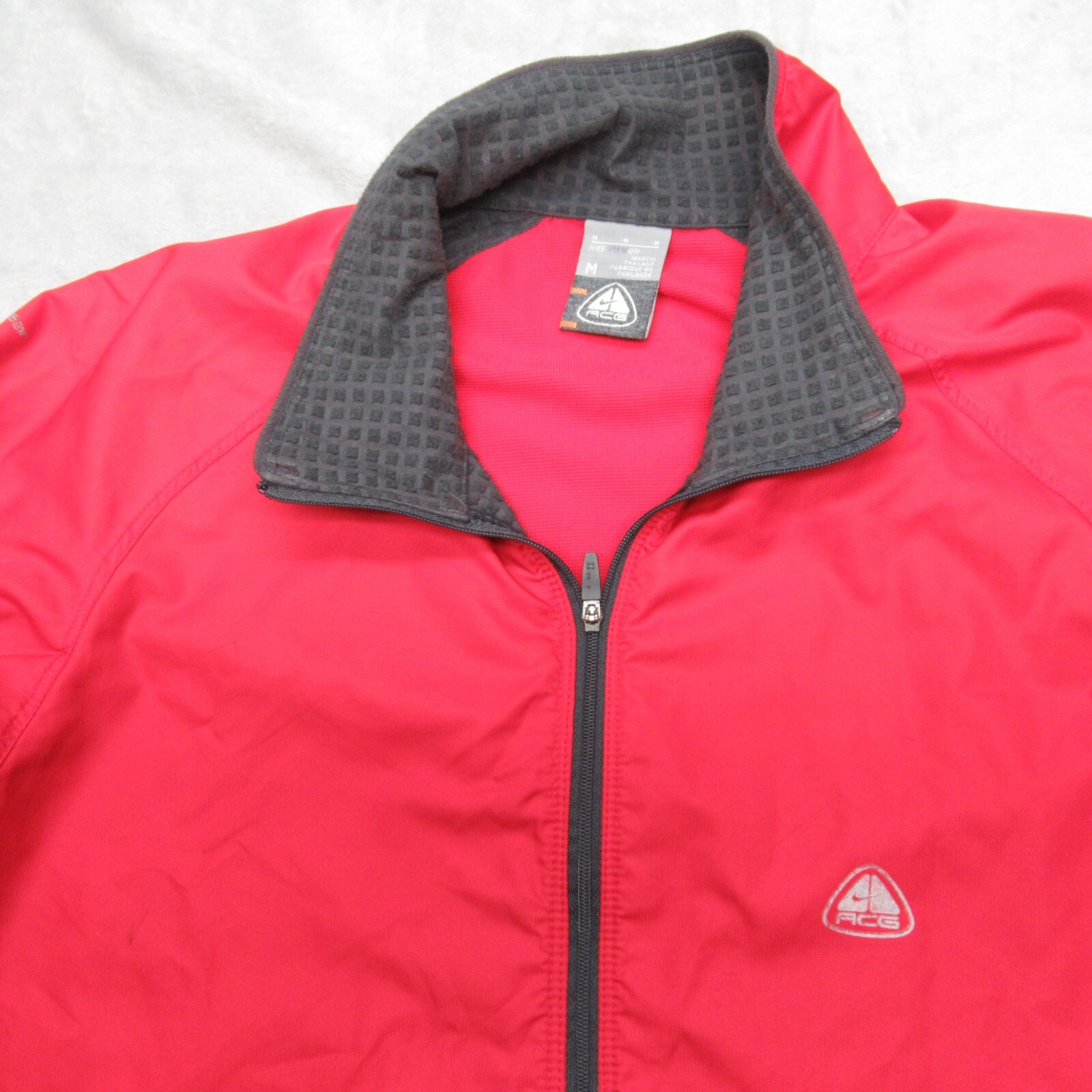 SACAI X NIKE Nike ACG Giacca Uomo Media Rossa Manica Raglan Tutte Condizioni Gear Full Zip Leggi*