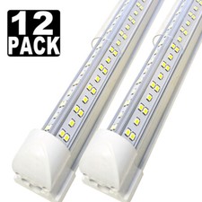 8Ft LED Shop Light 144W 4Row 96 Inch Cooler Door Freezer LED Tube Fixture 12-25P