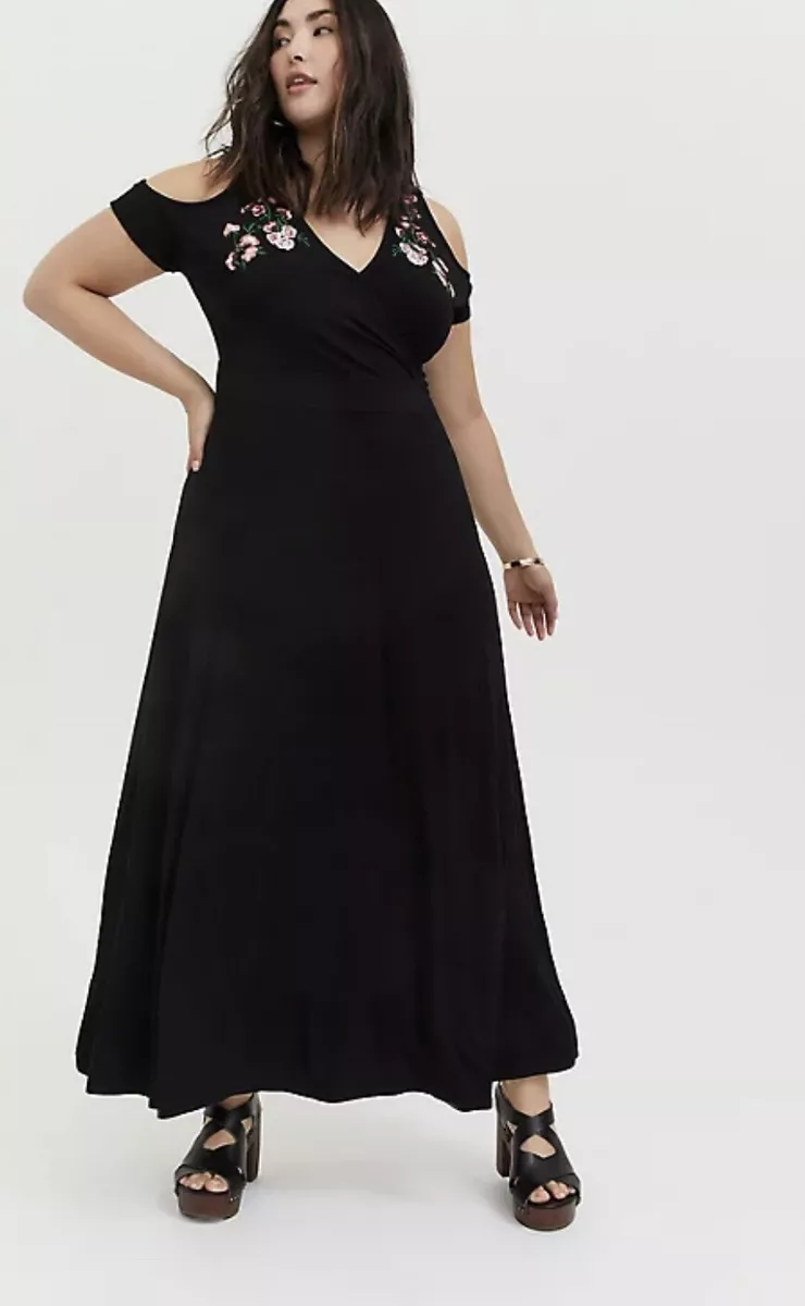 Torrid black maxi dress clearance