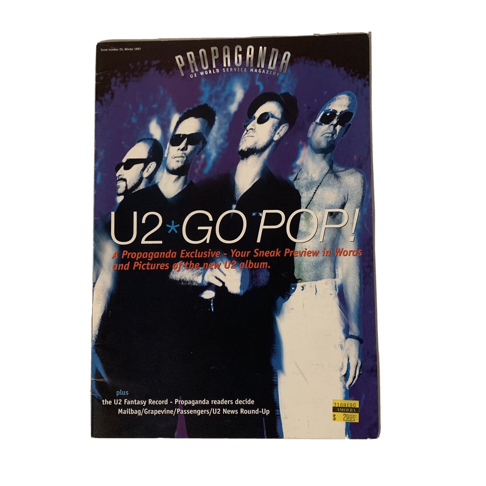 U2 Propaganda Magazine Issue 25 Winter 1997 Rare Collectible Pop Album