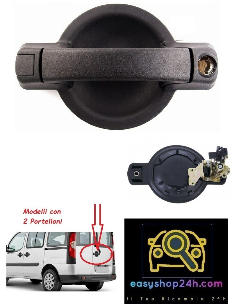 Maniglia Esterna Porta Posteriore Per Fiat Doblo MK1 2000-2010 - Ricambio Originale 735402299 - Foto 2