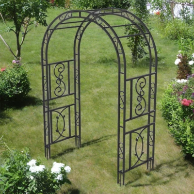 UNHO Arco de rosas XXL Rankgitte metal ayuda para enrejado arco jardín pérgola enrejado estable