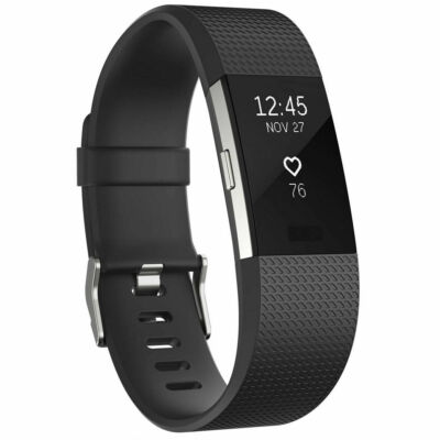 DISPLAY MODEL Fitbit Charge 2 Black Sport Activity Tracker Wristband  Large
