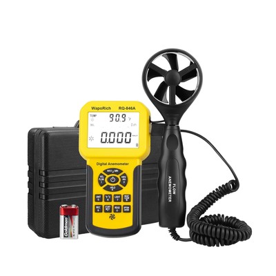 Pro HVAC Anemometer Handheld CFM Meter-0.001~100MPH Measures Wind Speed, CFM ...