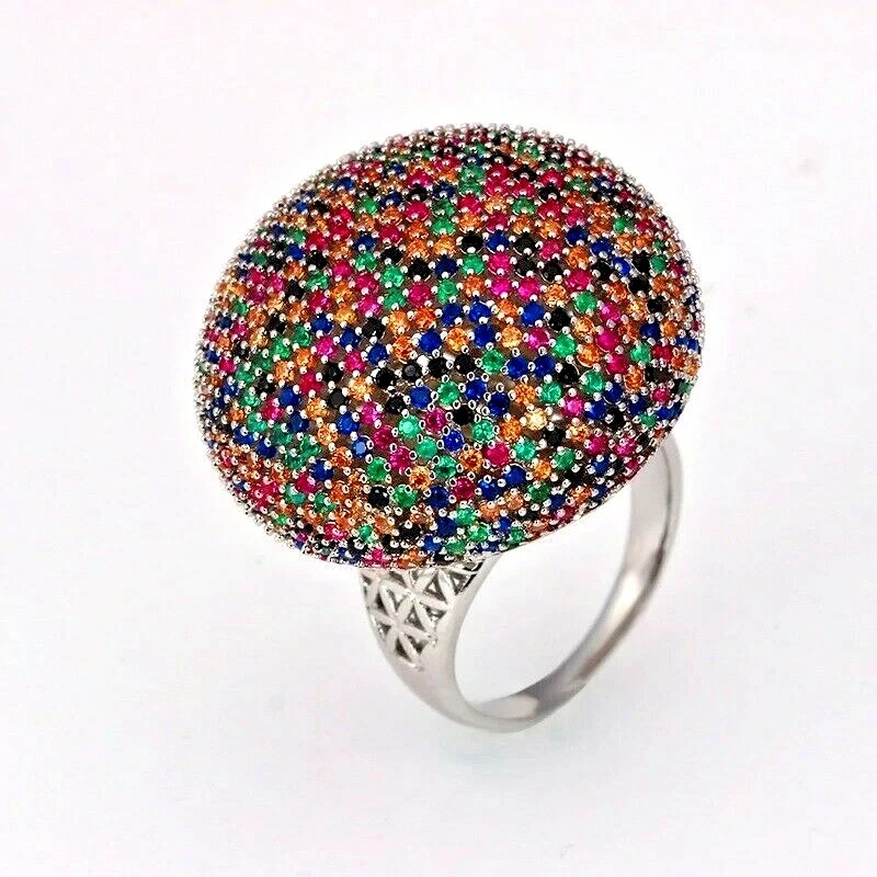 Luxury sale rainbow ring