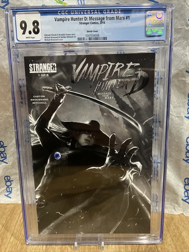 Vampire Hunter D #1 Comic Book Message from Mars. Sketch Variant Graded 9.8 Cgc - Picture 1 of 3