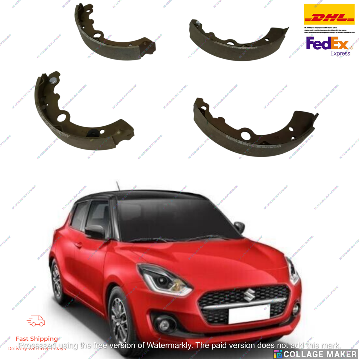 53200M68P00 Rear Brake Shoe Set For Suzuki Swift 2018-2023 Model