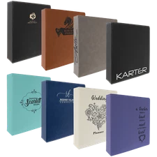 Laserable Leatherette 3 Ring Binder