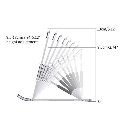 Adjustable & Foldable Tablet StandPortable Aluminum Holder for Laptop Tablets 7 - Photo 7/10