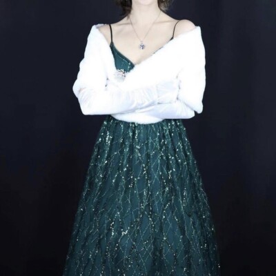 prom dresses with tulle Sheer-Bodice Long A-Line Prom Dress with Embroidery Sage / Small