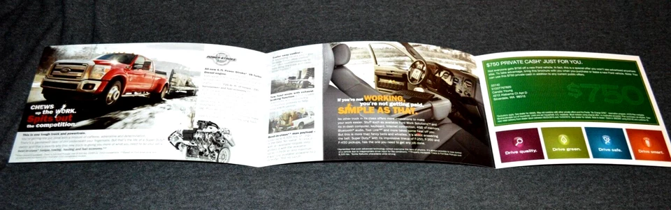 Cartel plegable Ford 2011 Super Duty original anuncio-11 F250 F350 Foto 3 de 4