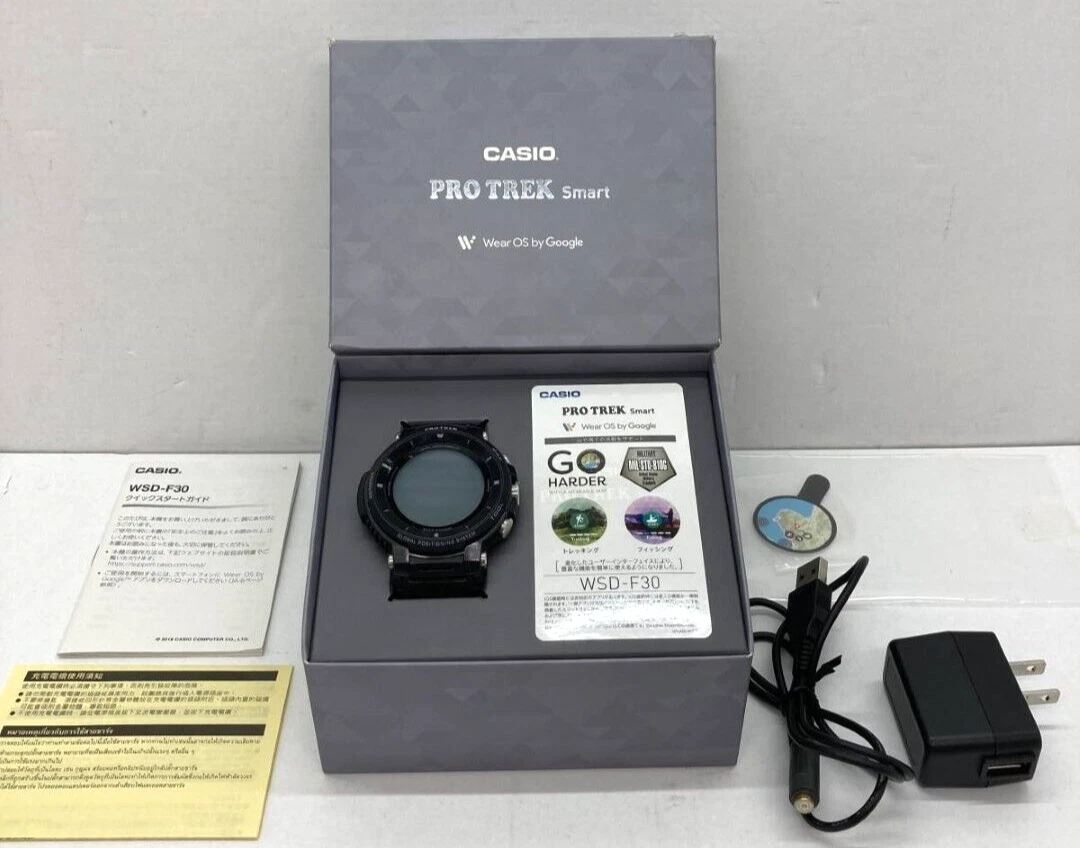 CASIO WSD F30 BK Black Watch Pro Trek Smart Testato Usato Con