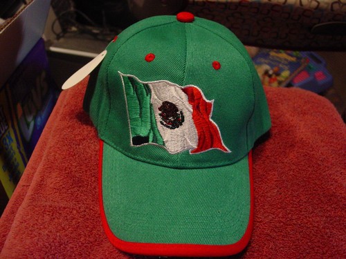 MEXICAN FLAG MEXICO BASEBALL CAP HAT 