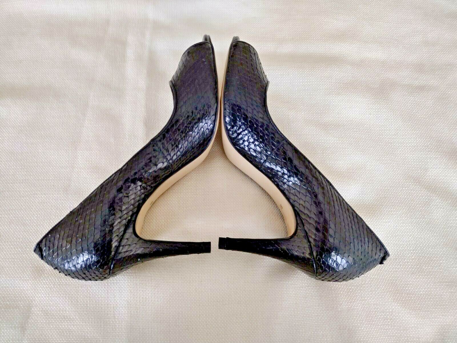 Talbots Brazilian Black Python Leather Stiletto P… - image 2