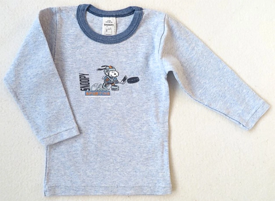 SNOOPY T-Shirt blau mit Motiv Gr.86 100% Baumwolle NEU! - Bild 1 von 1