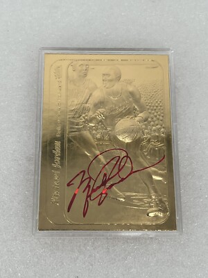 Fleer Michael Jordan 1986 Rookie 23Kt Gold Card Signature #1499