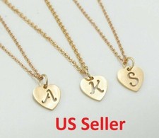 Women Gold/Silver Plated Alphabet Letter A-Z Pendant Chain Necklace Jewelry 2