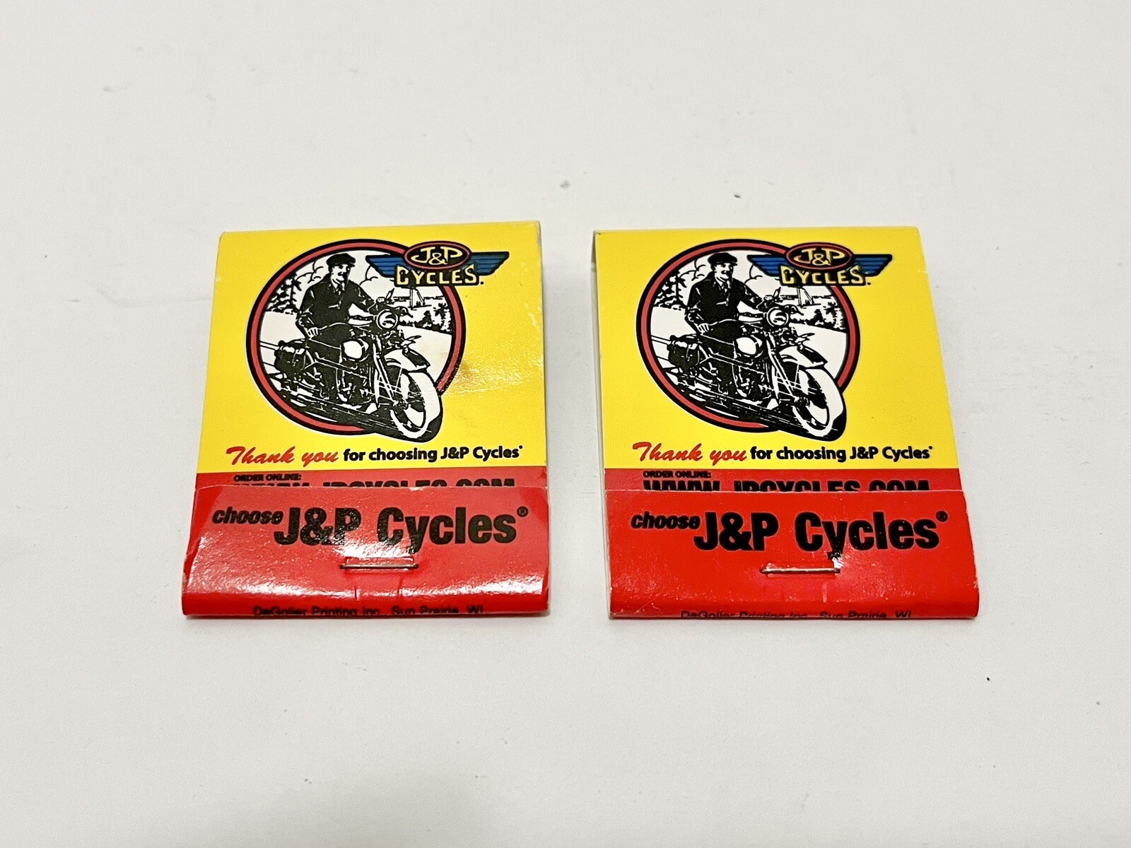 J&P Cycle Motorcycle Matchbook Anamosa, Iowa Vintage Set Of 2 eBay
