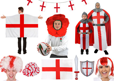 England Flag St Georges Day Waistcoat Fancy Dress Kids Large aprox Age 9-12 England Flag St Georges Day Waistcoat Fancy Dress Kids Large aprox Age 9-12